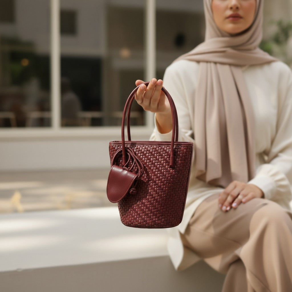 Woven Bucket Bag